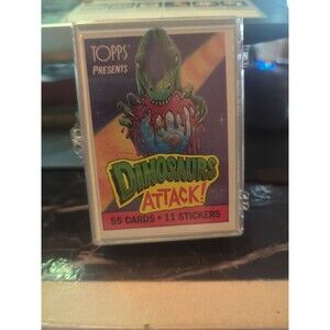 Dinosaurs Attack 55 Card Set + 11 Stickers 1988 Topps